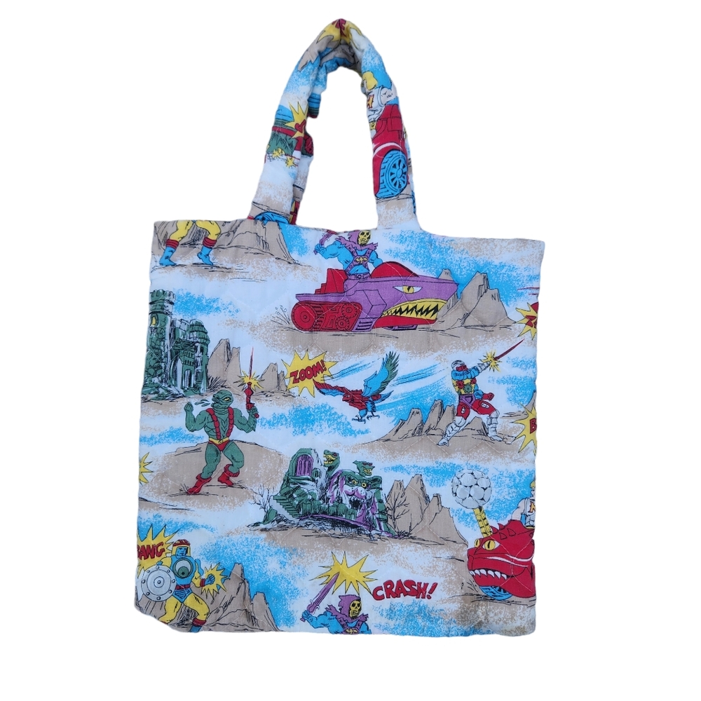 Masters of the Universe He Man Tote Bag Hand Made Quilted